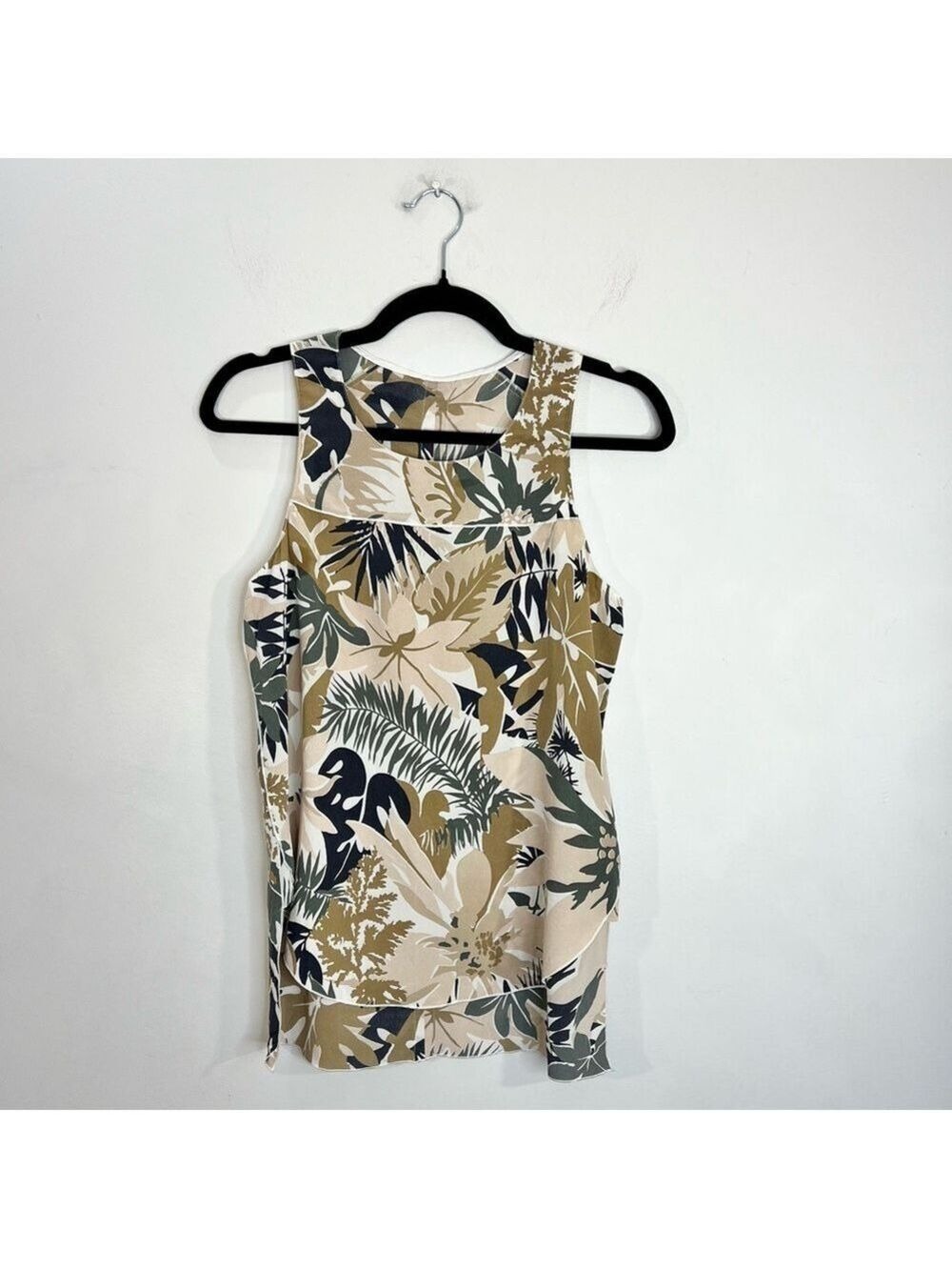 Rag and Bone 100% silk crepe Patricia pastel pink floral print sleeveless top XS - Picture 5 of 17